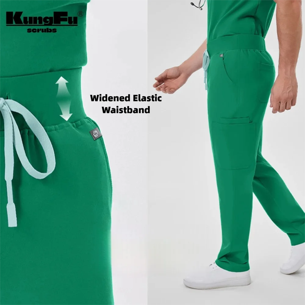 Men's Fluid-Resistant Medical Scrubs Set — Soft Breathable 2-Piece Healthcare Uniform