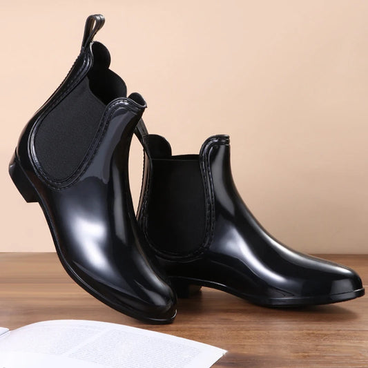 Women’s Chelsea Rain Boots – Waterproof, Anti-Slip, Comfortable Garden Shoes with Fashion Rubber Sole (2025 Style)