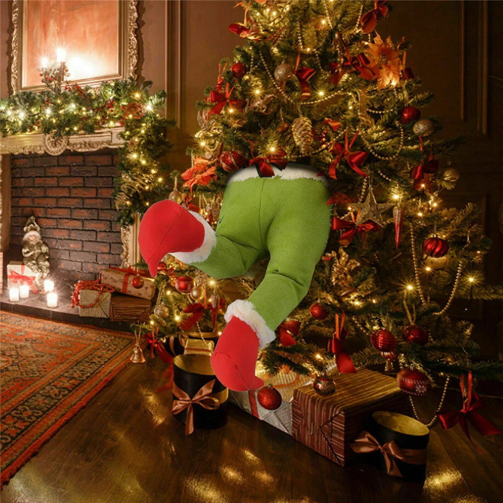 Christmas Elf Leg Plush Toy – Festive Tree Decoration & Holiday Home Decor