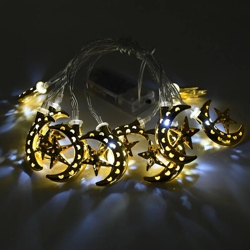 Ramadan & Eid LED Lantern String Lights – Decorative Hanging Lights for Home, Party & Festival Decor