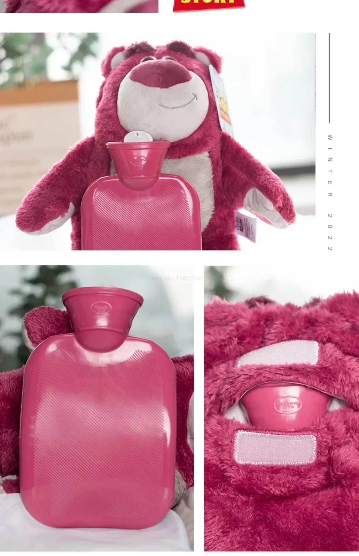 Large Plush Hot Water Bottle Cover – Kawaii Cartoon Character Design