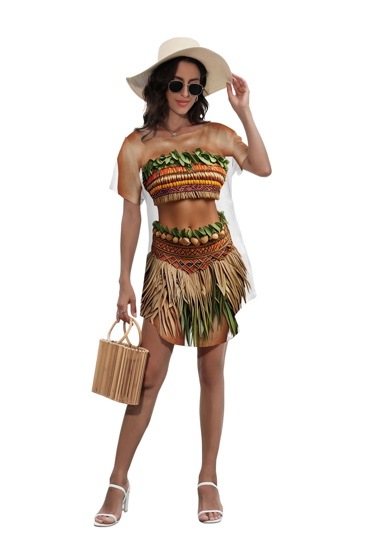 Tropical Hawaiian Cover-Up Dress for Women