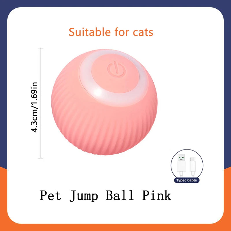 USB Rechargeable Interactive Pet Ball, Automatic Moving Toy for Puppies, Dogs, and Cats