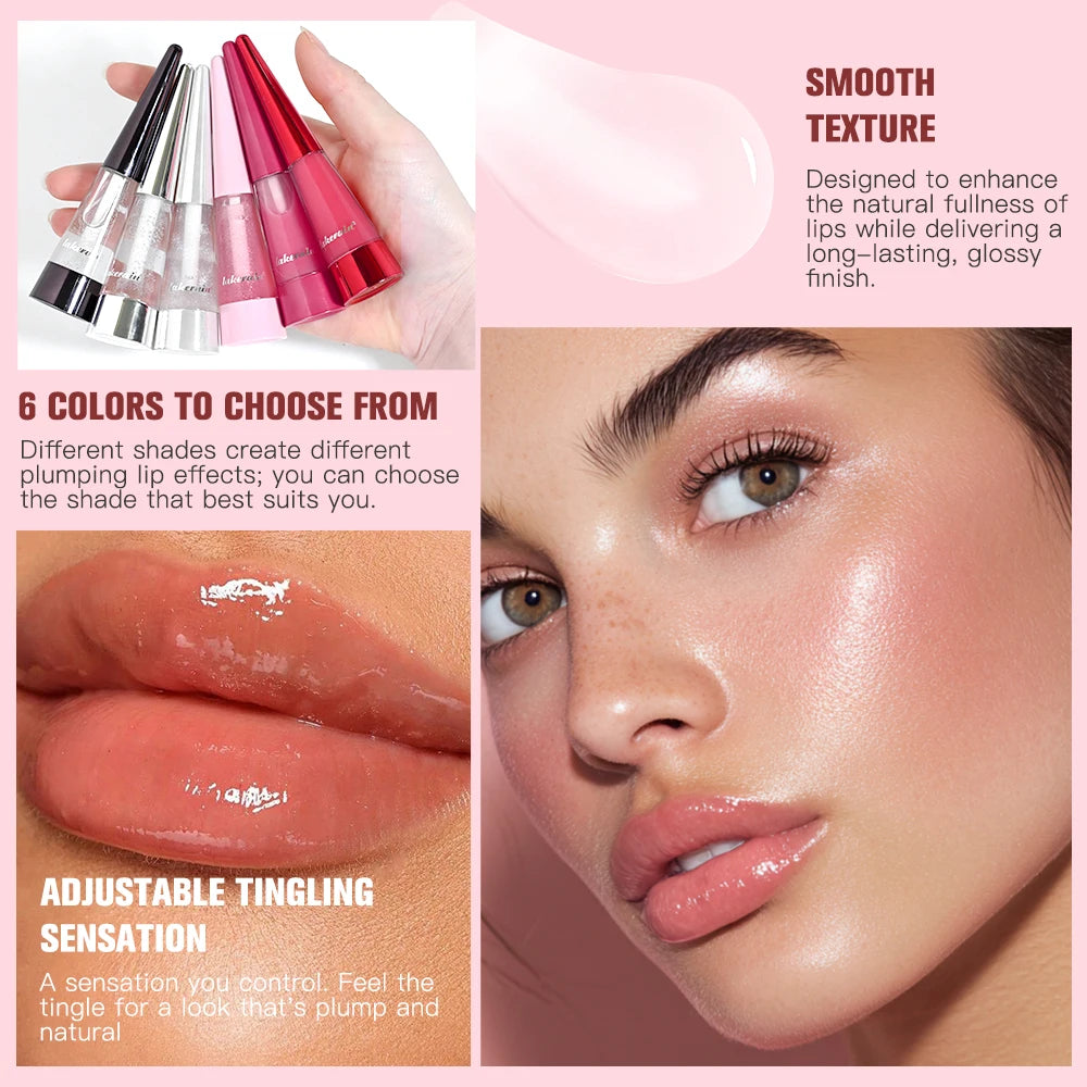 Hydrating Lip Plumper Gloss – Moisturizing Serum for Fuller, Smoother Looking Lips