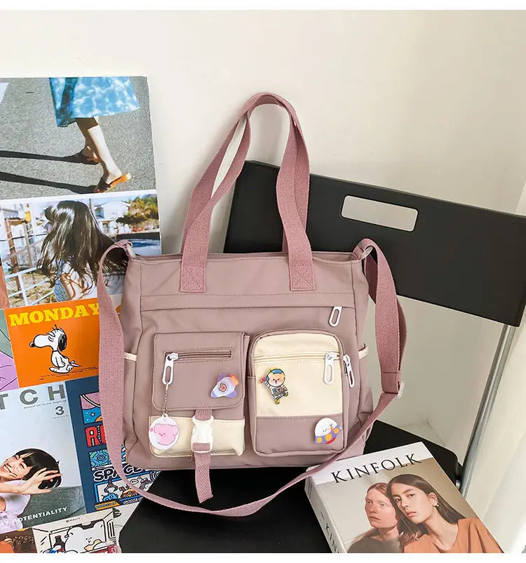 Waterproof Nylon Women's Shoulder Bag – Casual Crossbody Messenger Tote