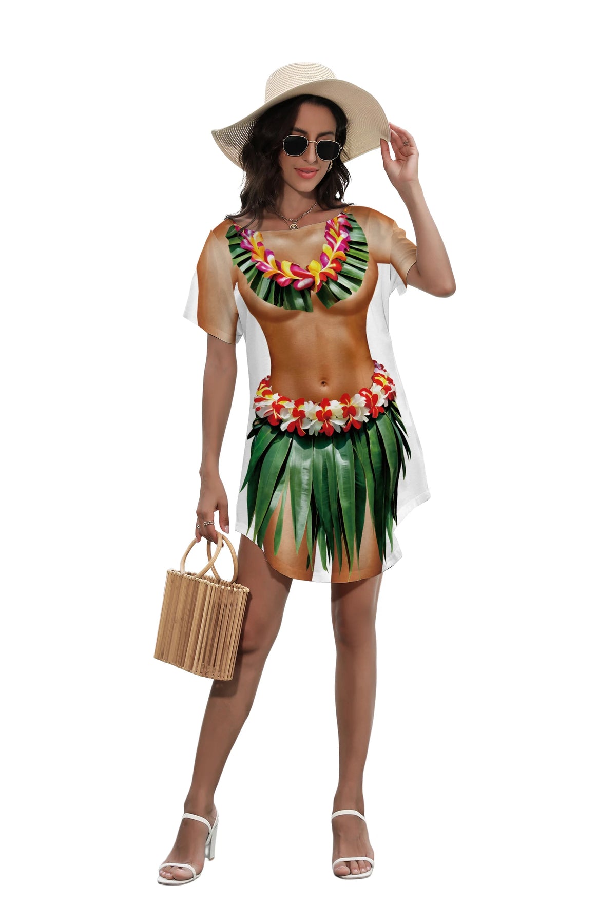 Tropical Hawaiian Cover-Up Dress for Women