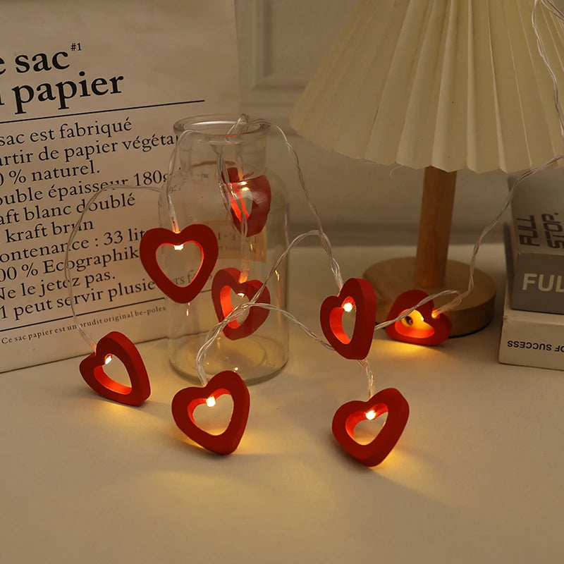 10 LED Heart String Lights – Decorative Garland for Valentine’s Day, Weddings, Birthdays, and Home