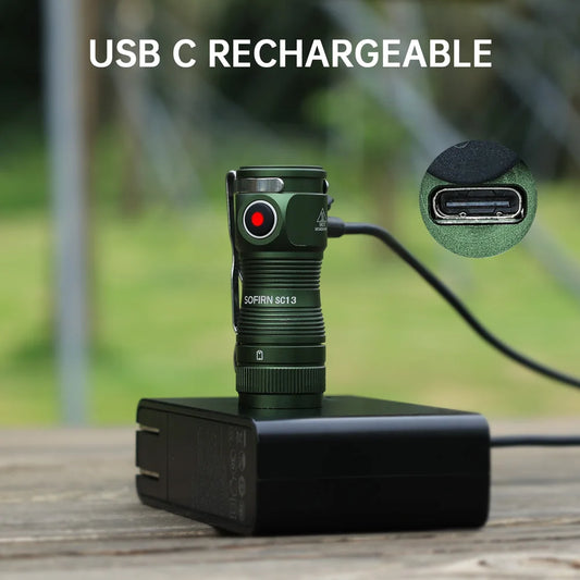 SC13 519A 5000K Mini LED Flashlight – 1100 Lumens, Rechargeable, Magnetic Base