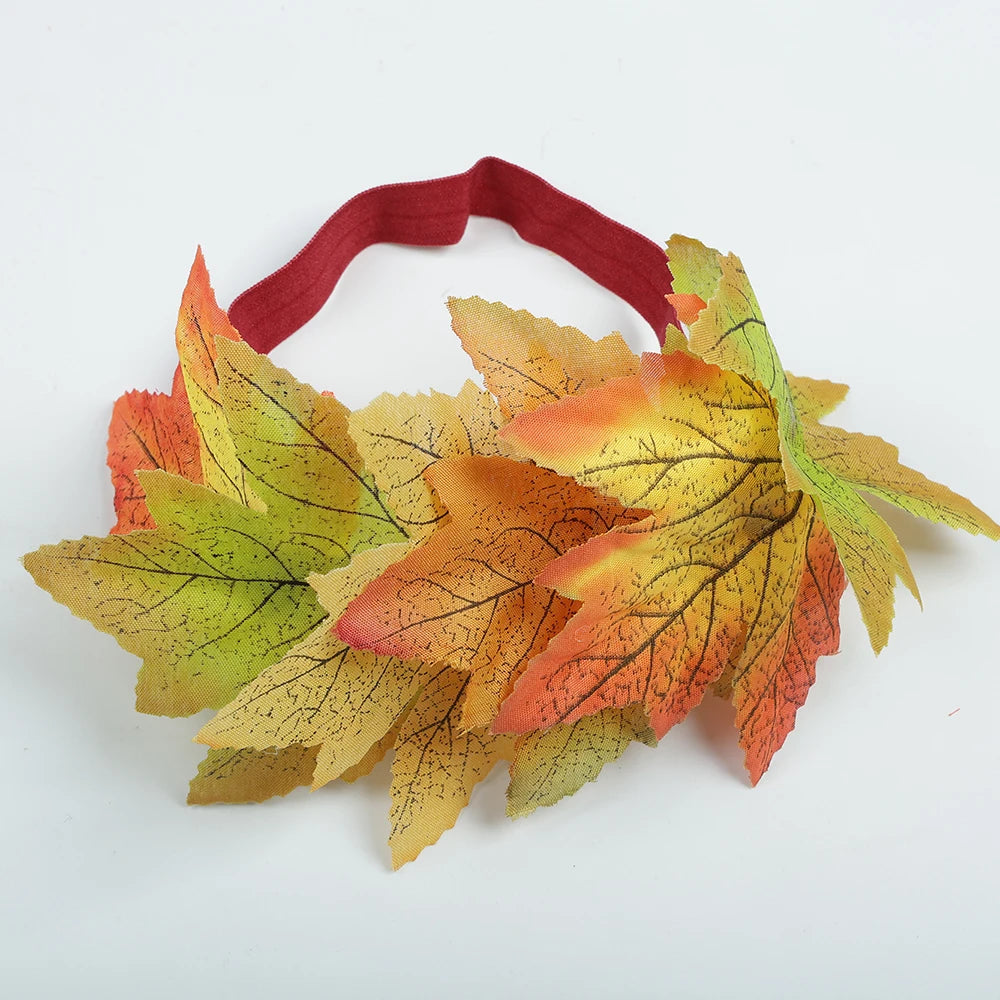 Girls' Autumn Maple Leaf Fairy Costume Dress