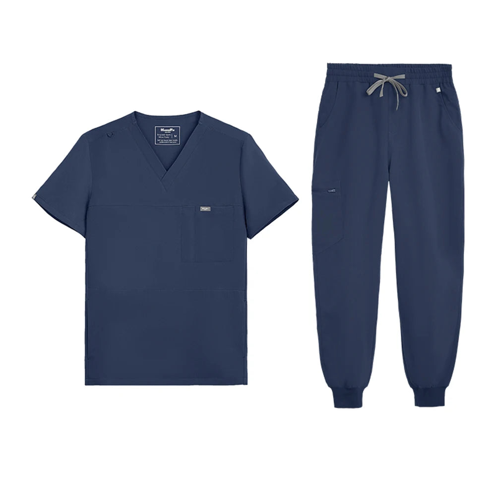 Men's Antibacterial Surgical Scrubs Set — Soft Breathable 2-Piece Medical Uniform