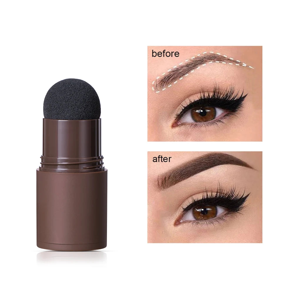 ibcccndc Eyebrow Stamp Powder Kit with 10 Stencils and 2 Brushes