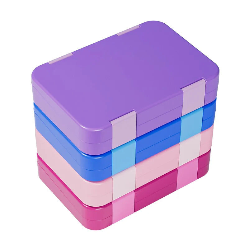 Cartoon Printed Microwavable Bento Lunch Box with 5 Compartments