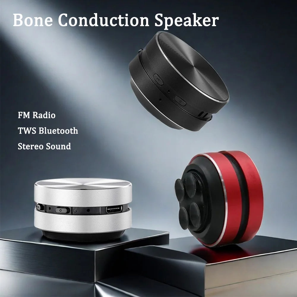 Bone Conduction Bluetooth Speaker – Portable Wireless Speaker with FM Radio