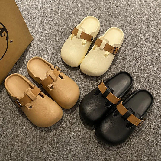 KIDMI Fashion Clogs For Women Slippers Outdoor Beach Clogs Shoes Light Cushioned Pool Shower Shoes With Buckle Garden Shoes