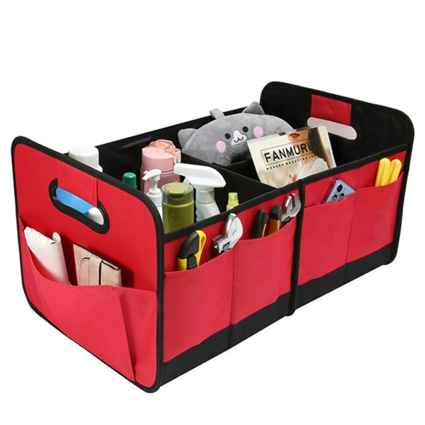 Car Trunk Storage Box, Foldable Oxford Cloth Organizer, Large Capacity