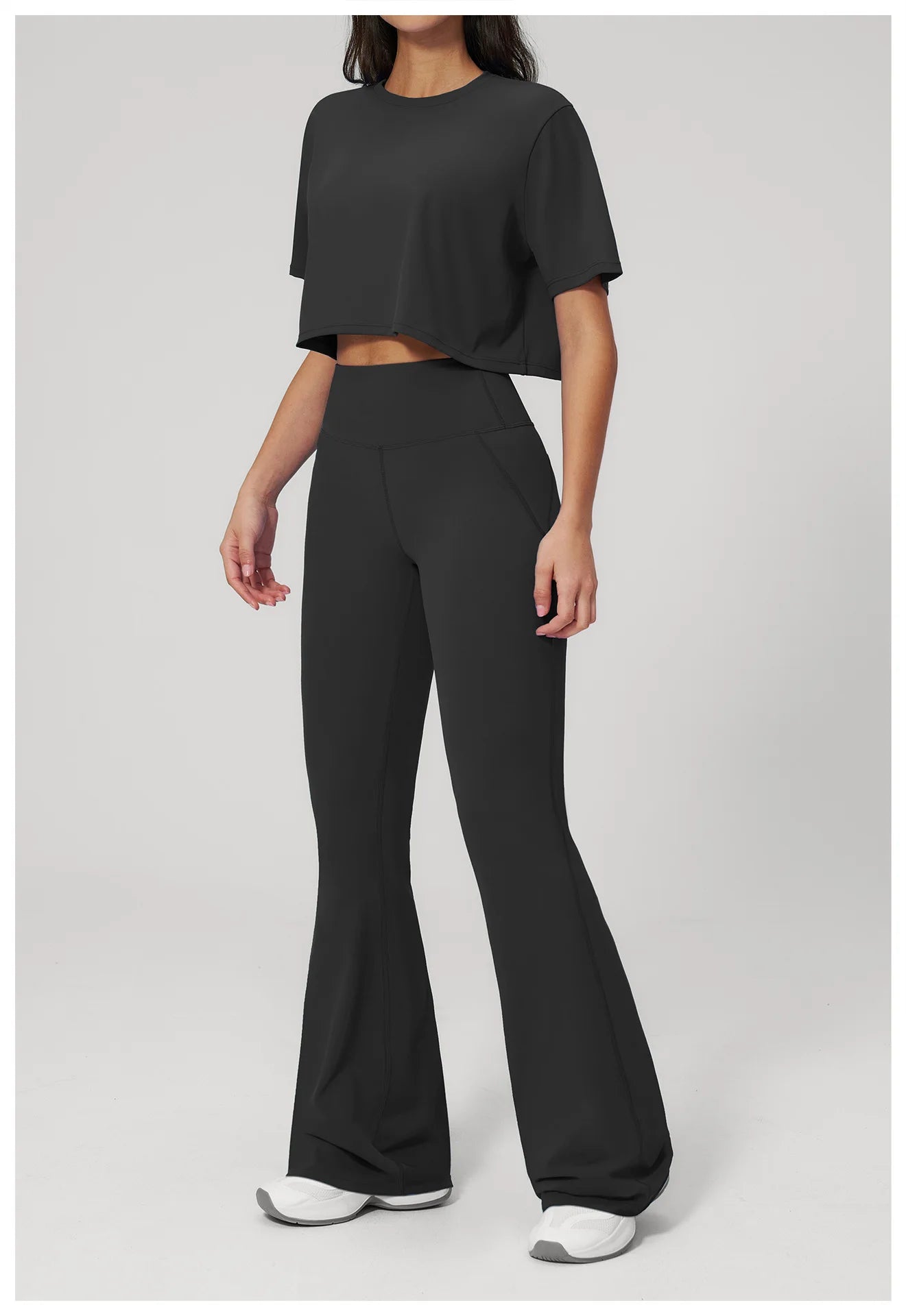 Women's 2-Piece Seamless Yoga Set – Leggings & Crop Top