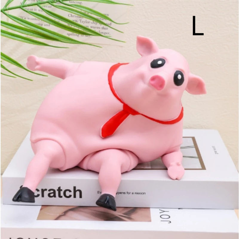Cute Pink Pig Stress Relief Squeeze Toy – Soft Animal Squishy for Pets & Kids | Fun Anti-Stress Sensory Toy