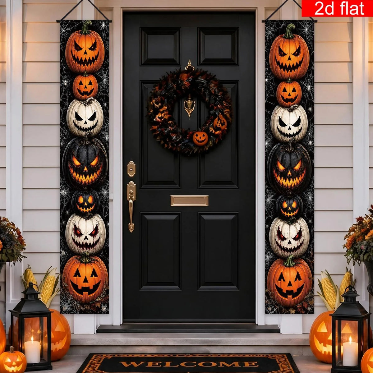 Halloween Pumpkin Porch Banner Set