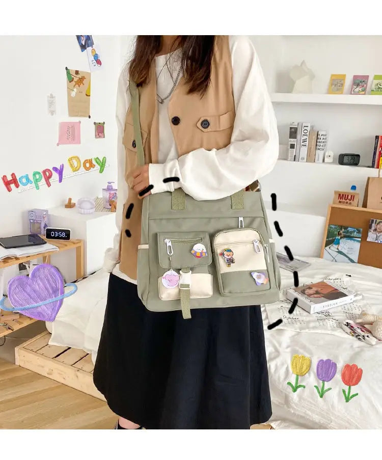 Waterproof Nylon Women's Shoulder Bag – Casual Crossbody Messenger Tote
