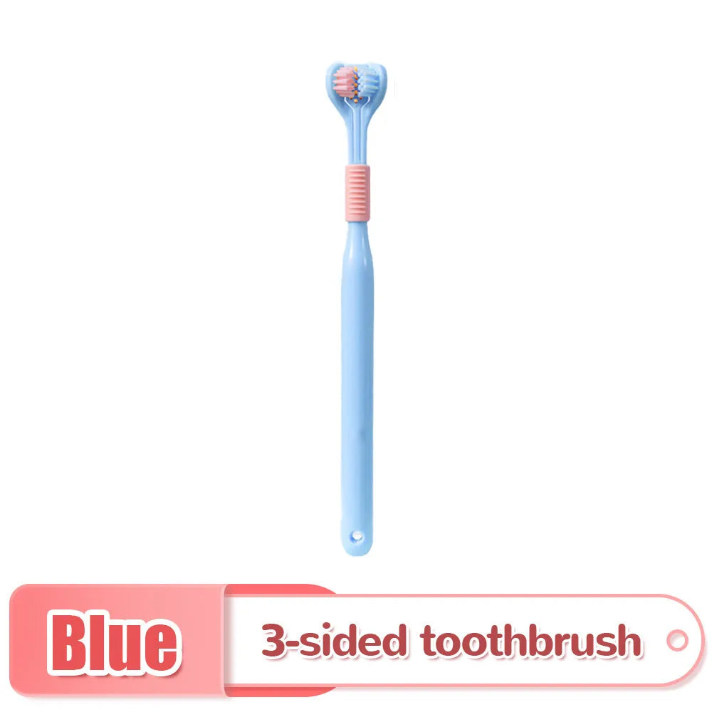 Three-Sided Toothbrush with Soft Ultra-Fine Bristles – Complete Oral Care & Gentle Teeth Cleaning