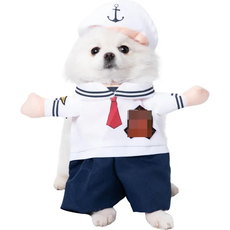 Halloween Stuffed-Body Pet Costume with Wig Hat