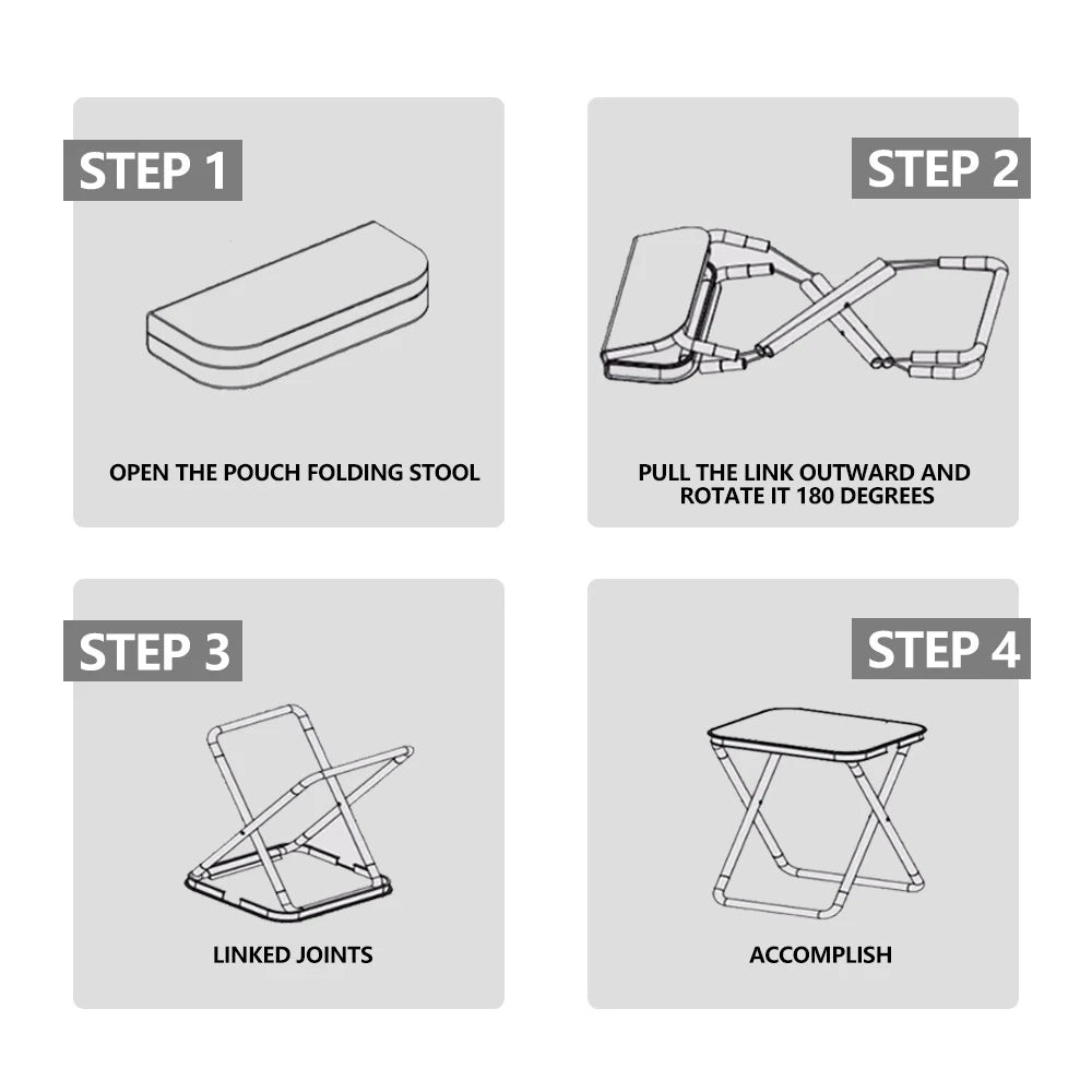Portable Folding Camping Stool – Lightweight Outdoor Seat | 100KG Capacity | Hiking & Travel