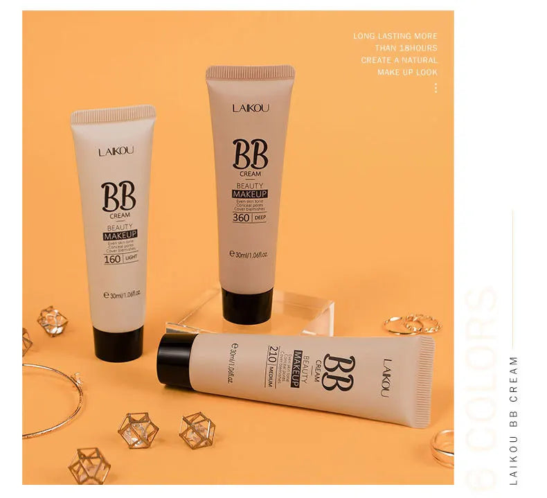 LAIKOU BB Cream with SPF — Lightweight Liquid Foundation & Concealer