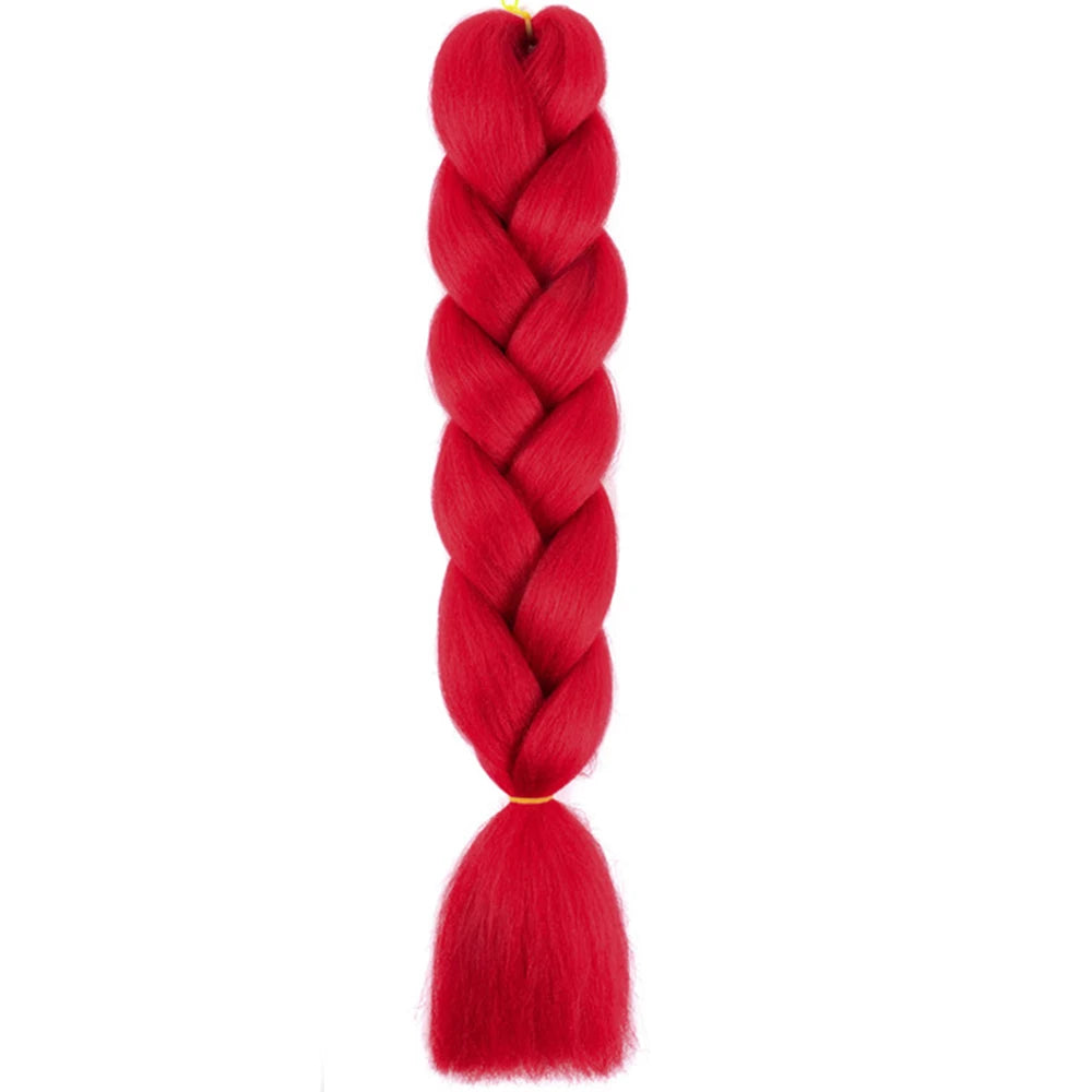 GlowStrands 24” Jumbo Braids for Kids & Adults – Ombre Kanekalon Hair Extensions, Easy Styling & Natural Feel