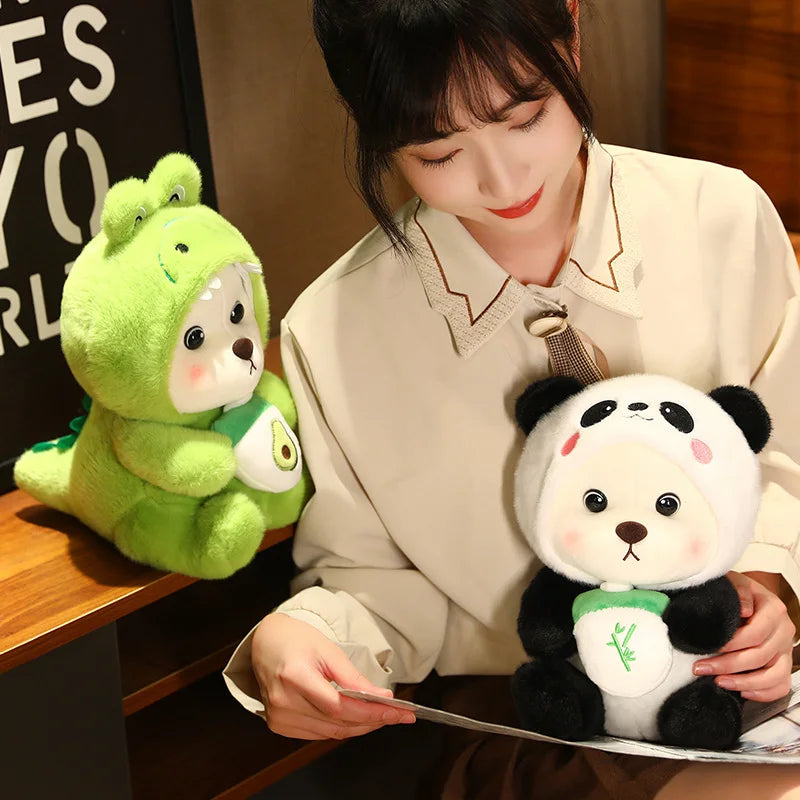 Anime Plush Toy 25/35cm – Jointed Bear, Bunny, Duck, Shark, and Pig Stuffed Animal