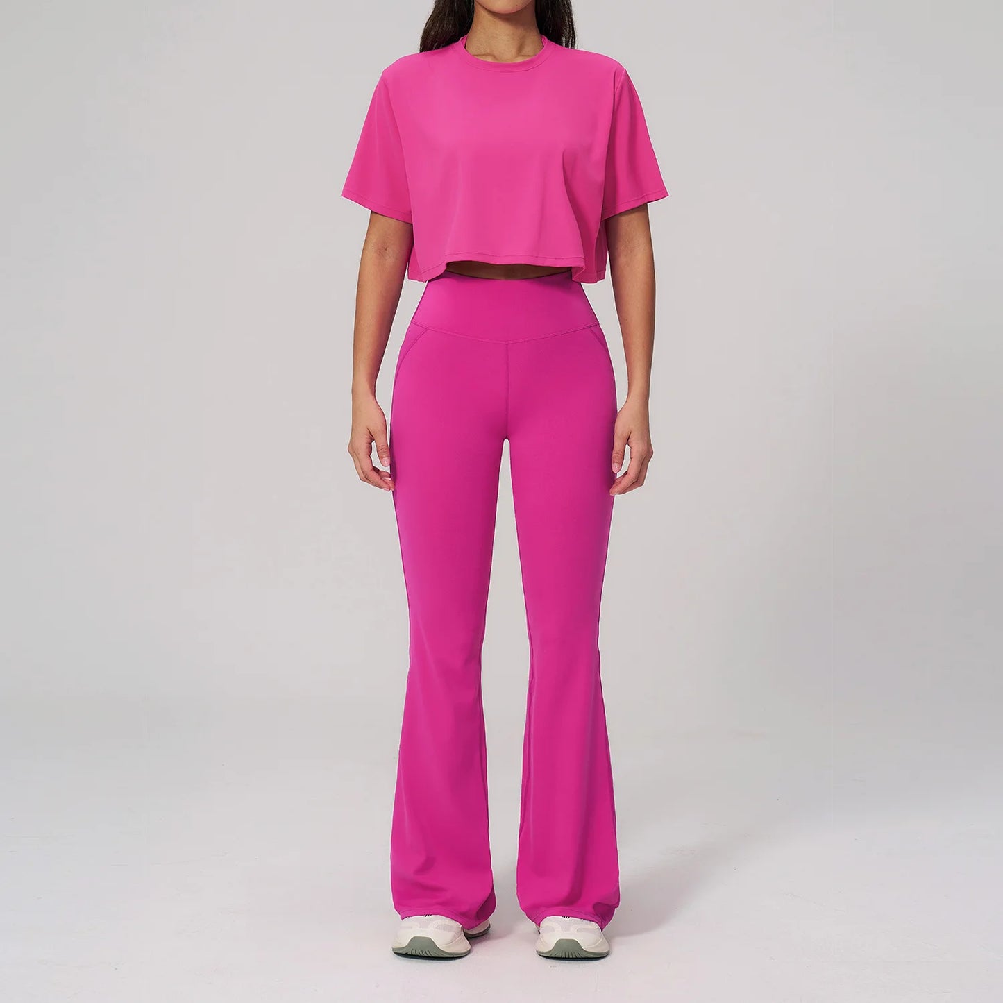 Women's 2-Piece Seamless Yoga Set – Leggings & Crop Top