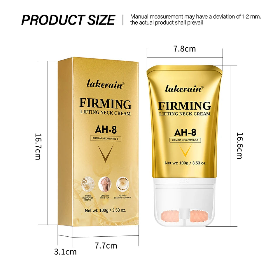 AH-8 Moisturizing Neck Cream, Firming Care for the Appearance of Crepey Skin, Hydrating Daily Skincare