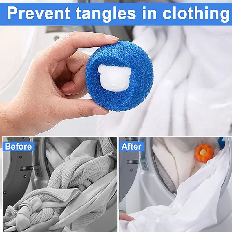 1-5 pcs Reusable Pet Hair Remover Balls – Laundry Washing Machine Filter Wool Sticker – Cat & Pet Fur Lint Catcher for Home