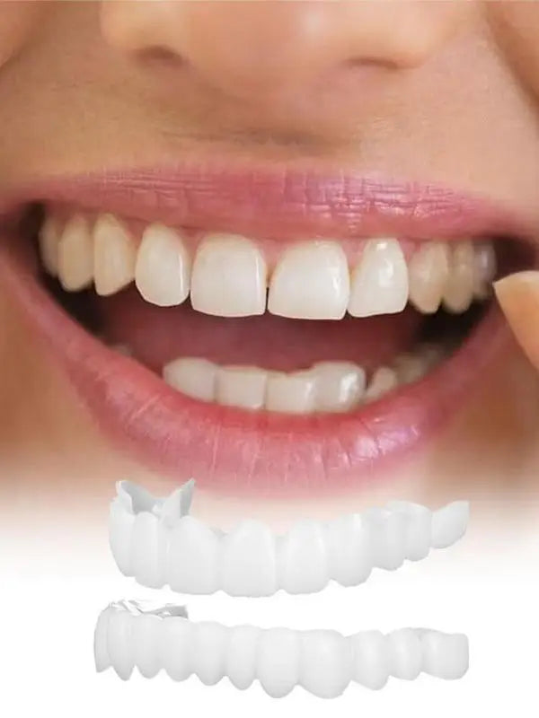 2PCS Temporary Teeth Veneers Cover for Smile Enhancement – Removable Dental Cover for Men and Women