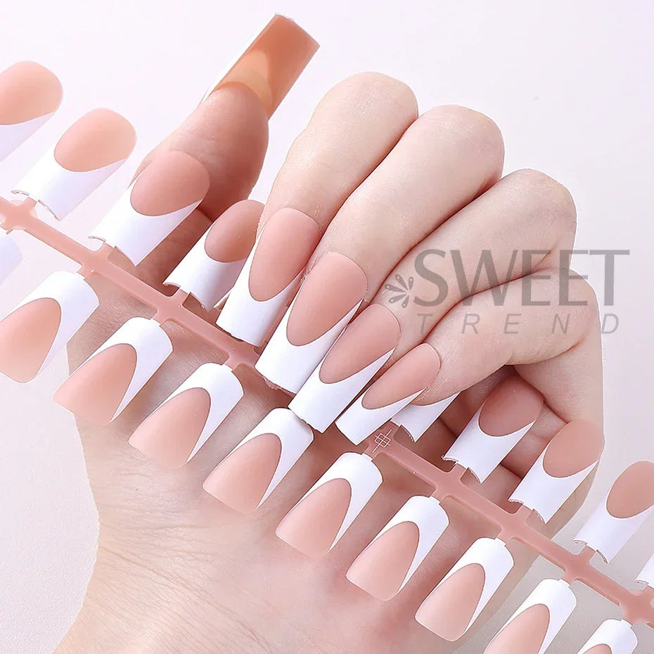 150–160pcs Short Square Press-On Nails – Soft Gel False Nail Tips for Manicure, Y2K Style Artificial Nails for Women