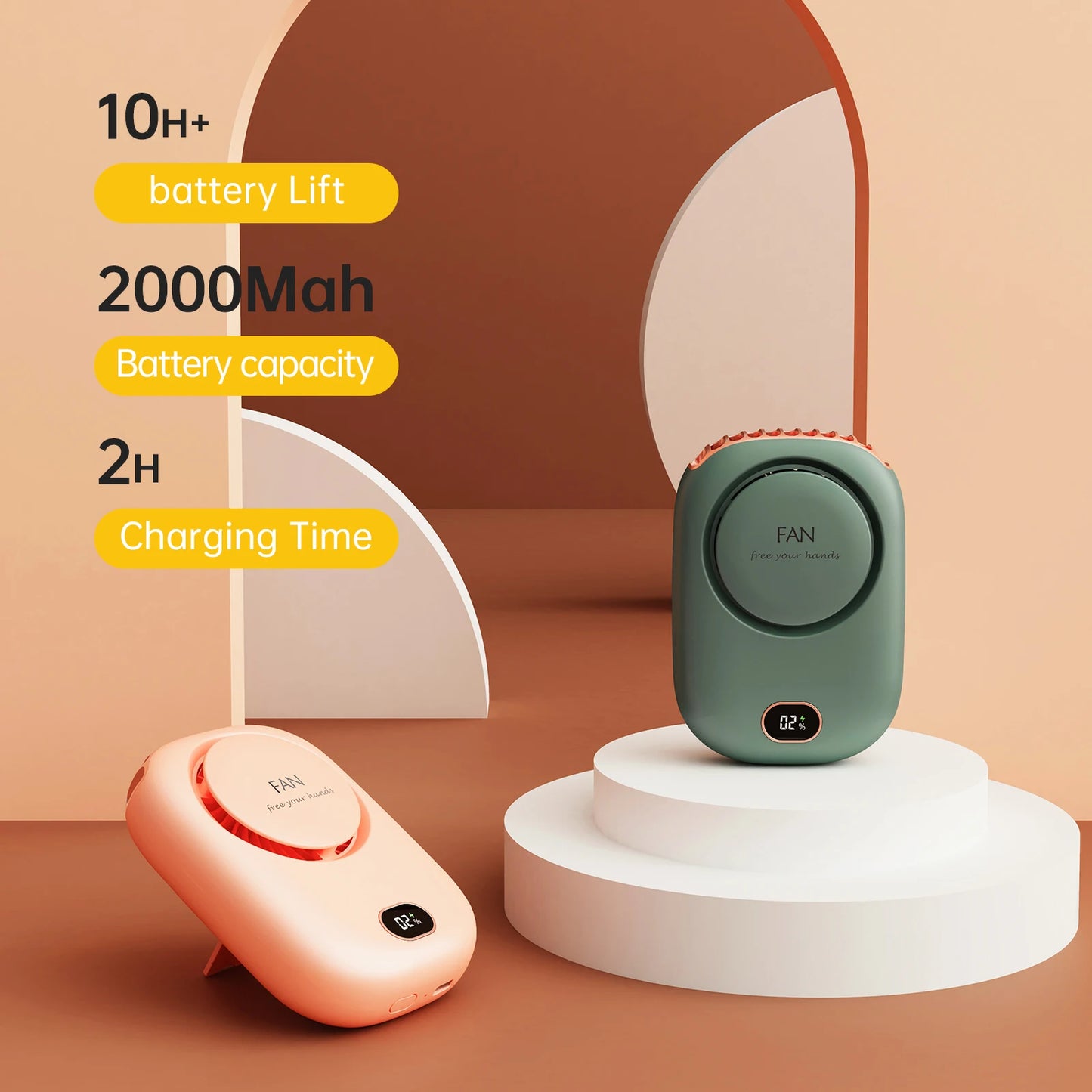 BreezeFlow™ Portable Neck Fan – Compact Bladeless Hanging Fan with Adjustable Lanyard, USB Rechargeable, Hands-Free Cooling Perfect for Kids, Travel, Sports & Outdoor Adventures