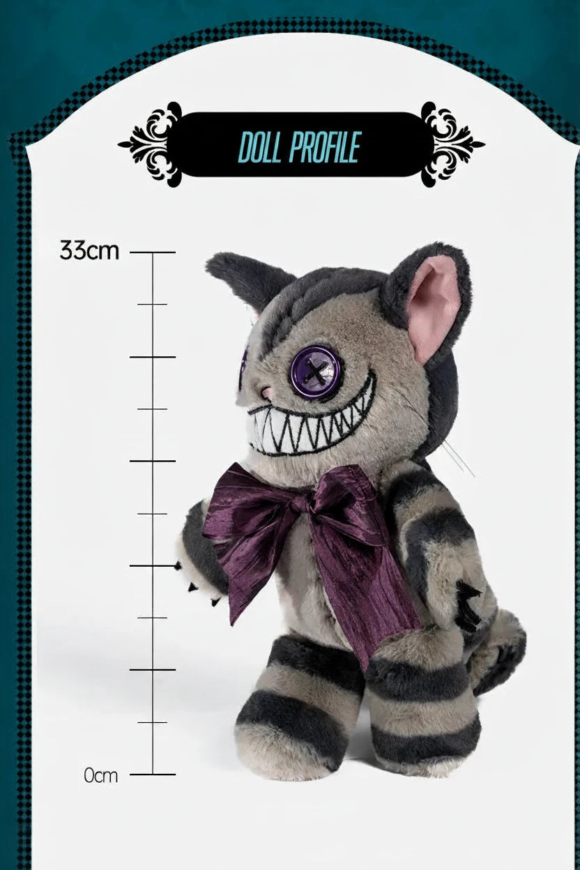 Official Cheshire Cat Plush Doll Funny Kawaii Cartoon Cat Pendant Collectible Stuffed Animal Birthday Gift