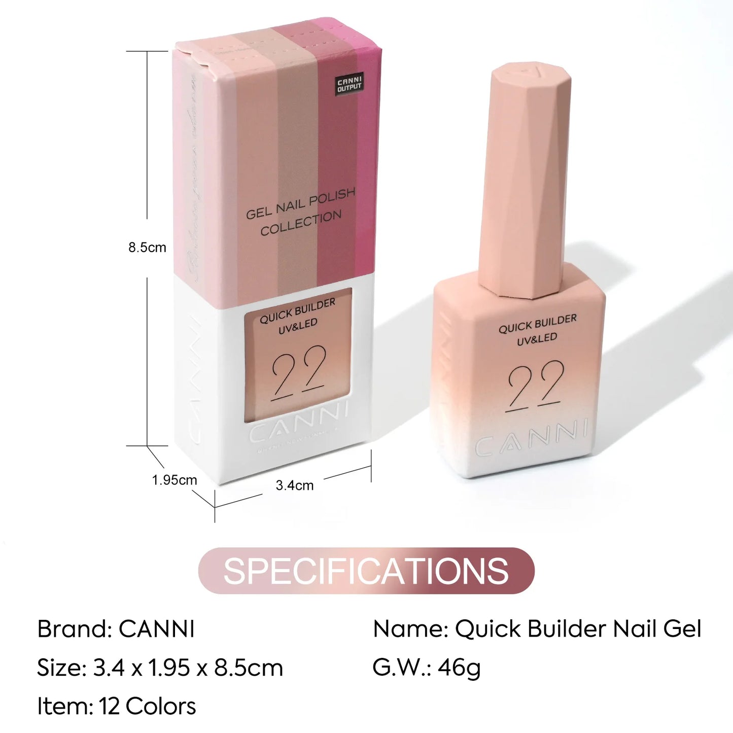 HEMA/TPO-Free Builder Gel – Self-Leveling UV Gel in Bottle, Semi-Permanent Nail Extension & Rubber Base Gel