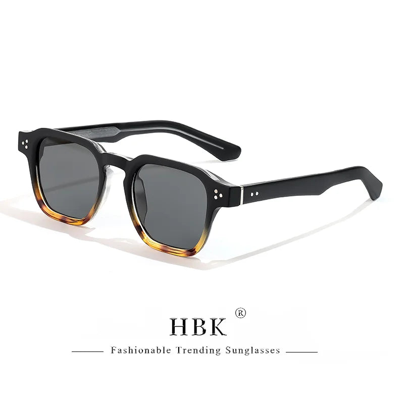 HBK Square Gradient Sunglasses — UV400 Vintage Style for Men