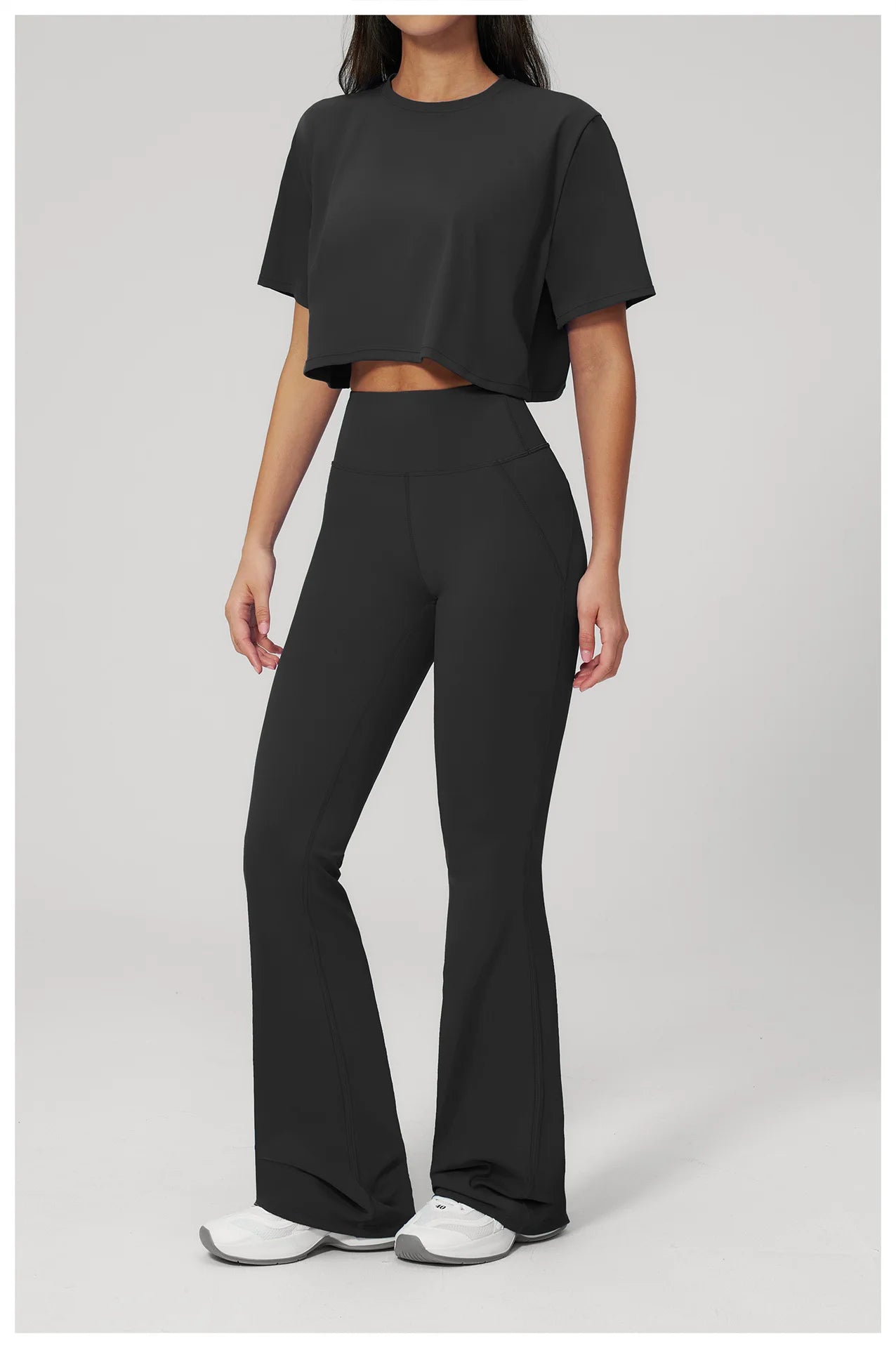 Women's 2-Piece Seamless Yoga Set – Leggings & Crop Top
