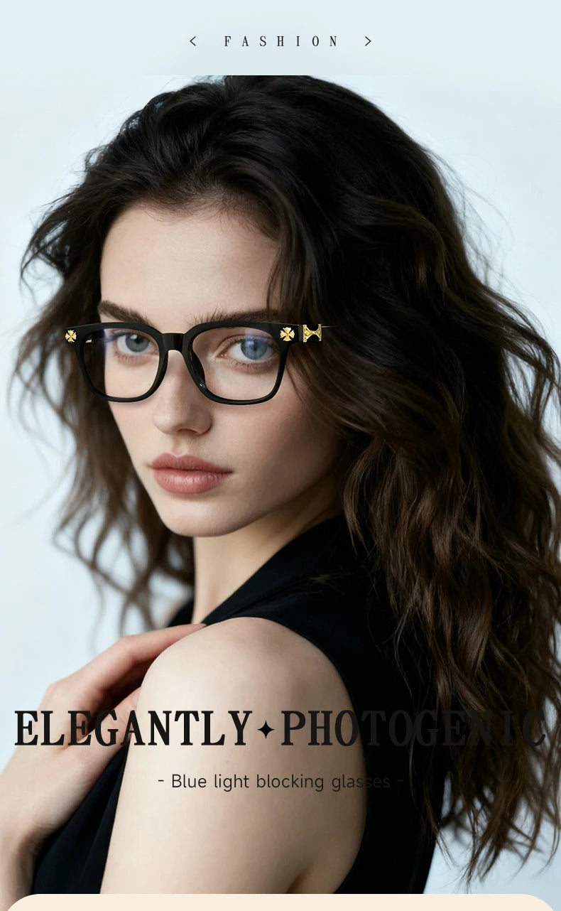 Beau Five Square Blue Light Blocking Glasses — Lightweight Everyday Eyewear for Women