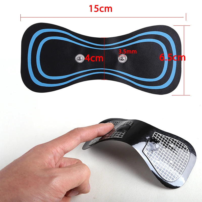 EMS Massager Gel Pads – Reusable Electrode Stickers for Muscle Relief & Neck Therapy