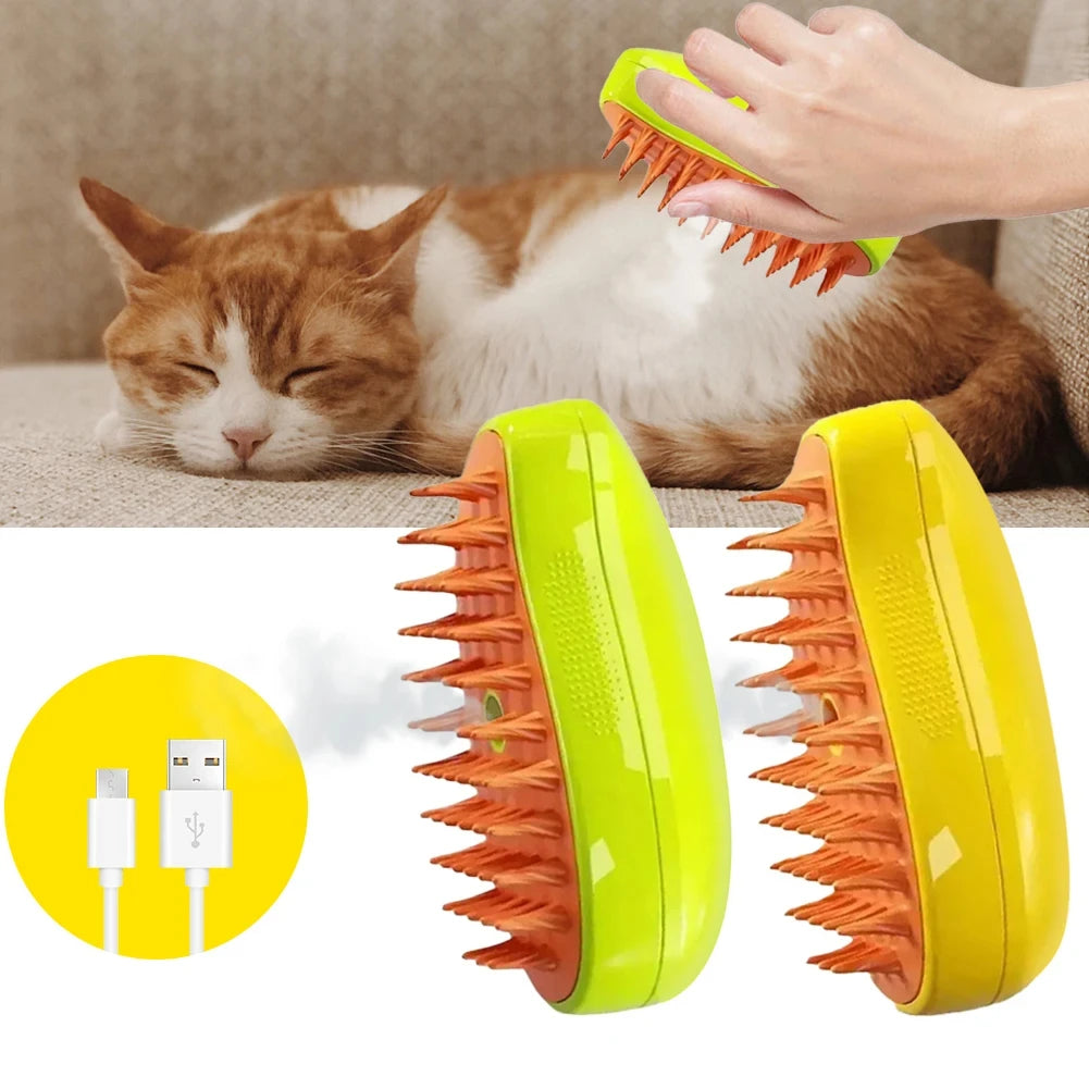3-in-1 Pet Grooming Brush for Cats and Dogs – Spray Grooming & Massage Comb