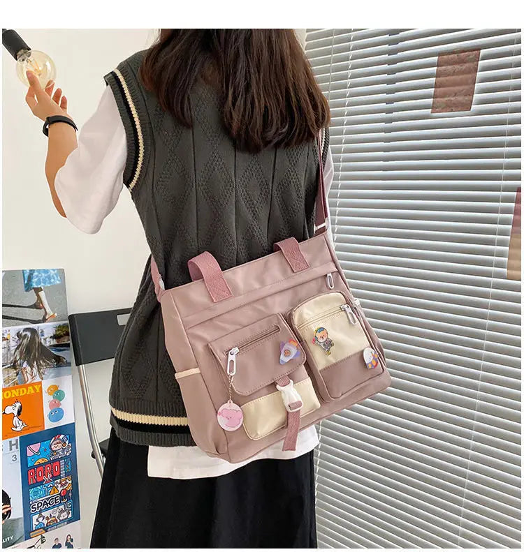 Waterproof Nylon Women's Shoulder Bag – Casual Crossbody Messenger Tote
