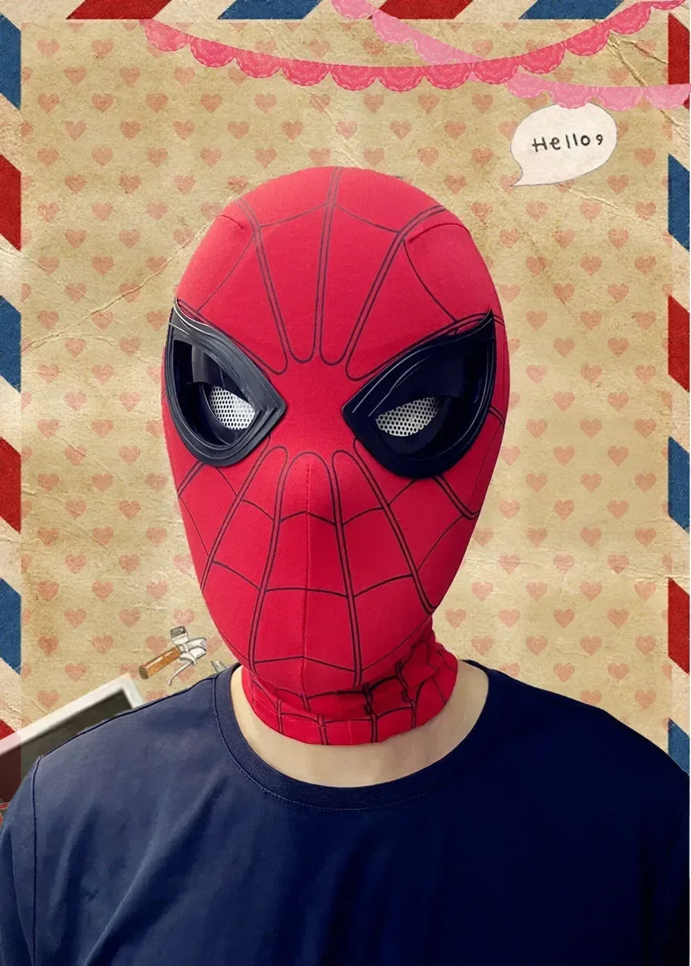 Marvel Miles Morales Spider-Man Moving Eyes Electronic Mask – 1:1 Cosplay Headgear with Remote Control
