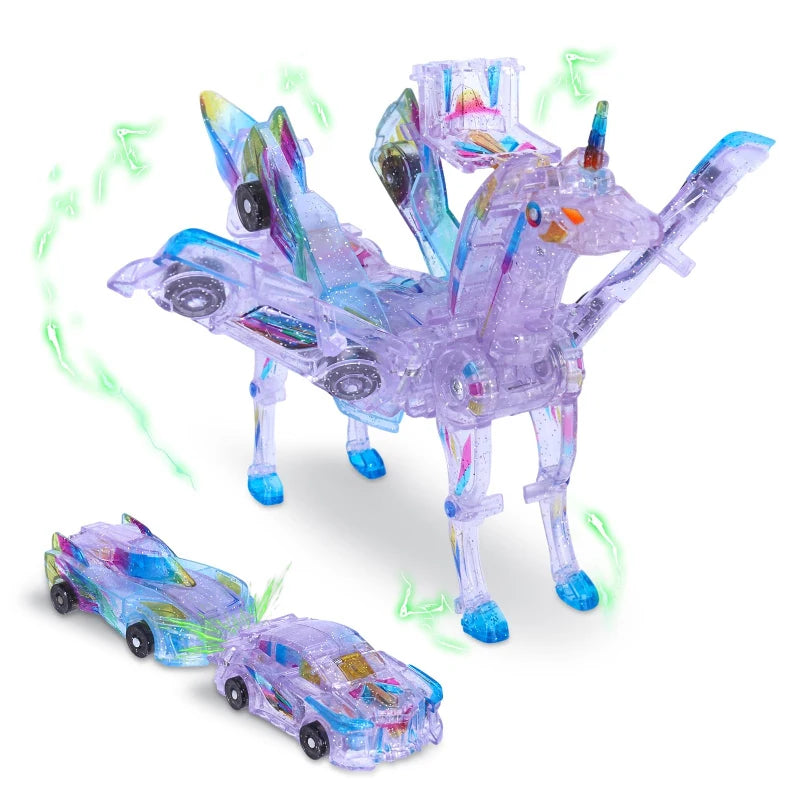 CONUSEA 2-in-1 Magnetic Shape-Shifting Deer Car Toy Set