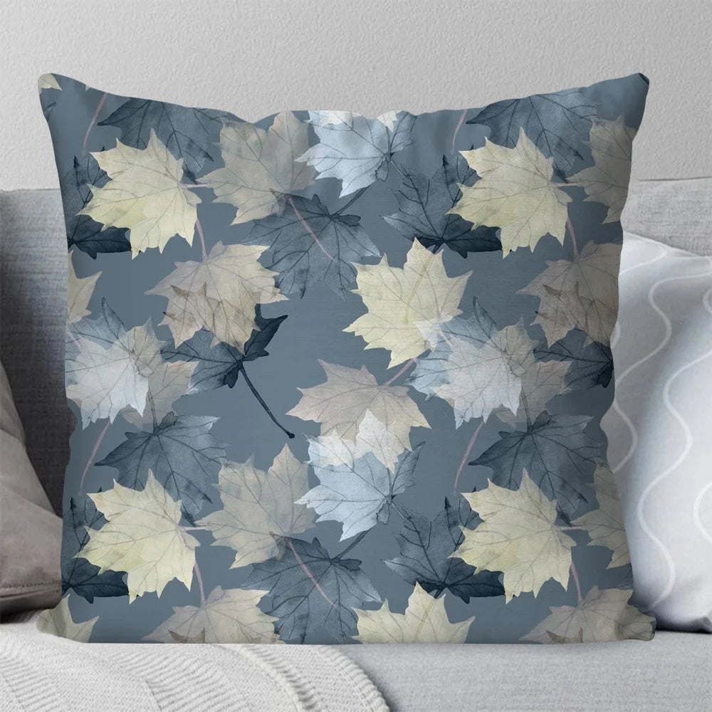 1pc Autumn Maple Leaf Decoration Pillow Case Square Pillow Bedroom Sofa Leisure ComfortCar Living Room Home Decoration 40X40