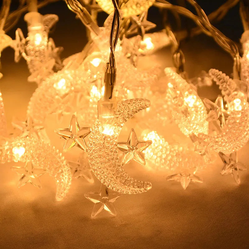Ramadan & Eid LED Lantern String Lights – Decorative Hanging Lights for Home, Party & Festival Decor