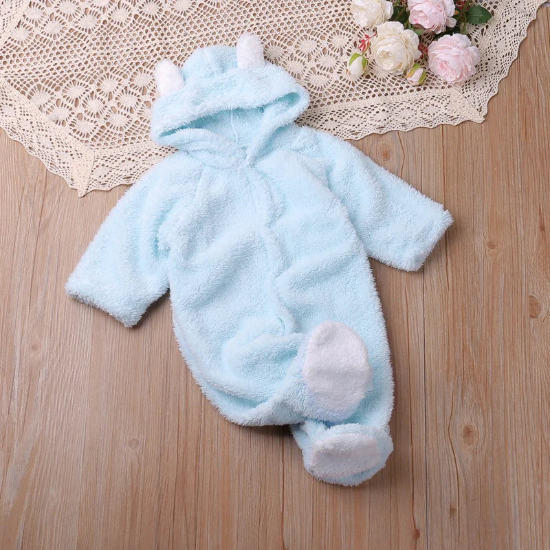 Baby & Toddler Long Sleeve Romper – Cartoon Style Playsuit Jumpsuit for Boys and Girls, Autumn/Winter