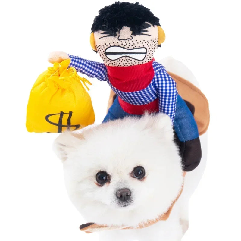 Halloween Stuffed-Body Pet Costume with Wig Hat