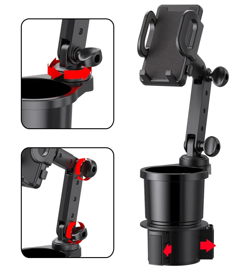 360 Degree Car Cup Holder Phone Mount Expander